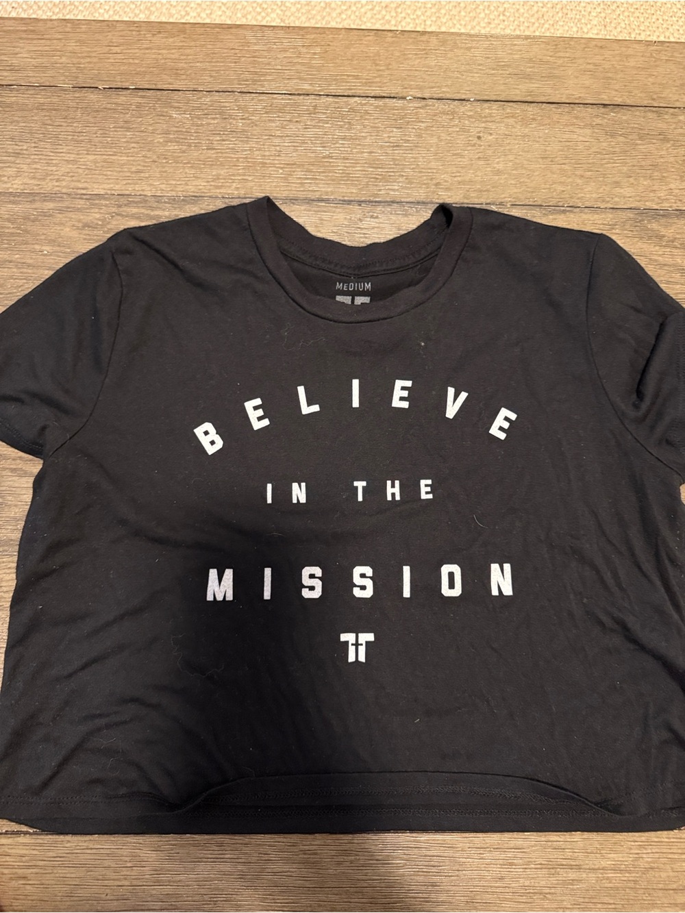 ‘Believe in the Mission' cropped Tee